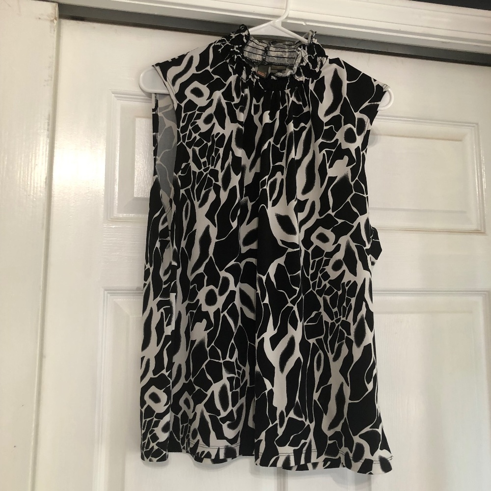 Abstract black blouse